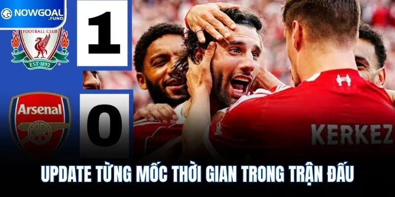 Update từng mốc thời gian trong trận đấu